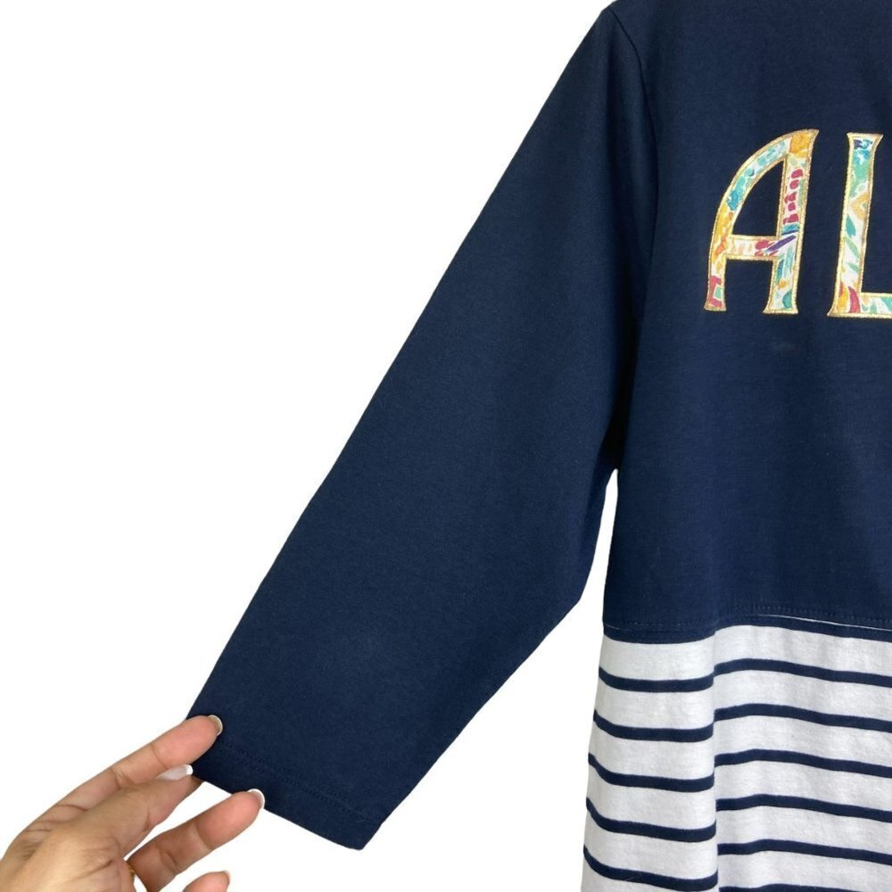 Casey Key ALOHA Top Navy‎ Blue Stripes Bottom Size PM - Picture 6 of 6
